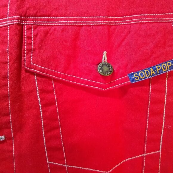 Soda Pop Superior Equipment  NWOT   thick denim vest/sleeveless shirt - size S - - Picture 2 of 15
